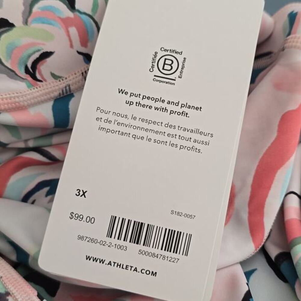 Athleta Women's Ultimate Stash II Capri color Elegance Floral Orchid Plus 3X New - Picture 14 of 16